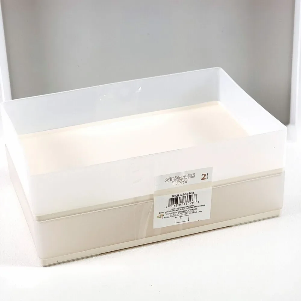 7 Pieces Storage Tray Organizer Set From Target Gray Plastic Brand New‎